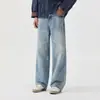 Ropa para Hombre Casa de Arce / Jeans Rectos de Corte Limpio Estilo Retro Americano Pantalones Largos Casuales de Pierna Ancha de Moda para Hombre