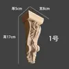 Tallado en Madera Dongyang Cabezal de Columna de Madera Maciza Soporte de Viga Estilo Europeo Cabezal de Columna Romana Estilo Chino Soporte de Pata de Buey Tallado Decoración de Pared de Fondo