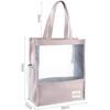 Bolsa de malla para examen Bolso tote de un hombro Bolsa para tutor Bolsa con cremallera Archivo A4 datos Malla transparente capacidad