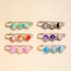 Alfinetes de Pérolas de Formato Irregular para Uso Transfronteiriço, Broches Coloridos Versáteis para Fixação de Lenços de Cabeça e Véus, Alfinetes de Ajuste de Cintura para Calças, Alfinetes de Apertar a Cintura
