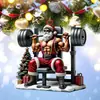 Decorações Acrílicas Planas Transfronteiriças de Carro e Cavalo Decoração de Feriado Enfeites Pendentes Árvore de Natal 2D Papai Noel Decorações Pendentes
