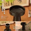 Vaso de cerâmica wabi-sabi de pernas altas estilo japonês para bolas de musgo e plantas trepadeiras, adequado para paisagismo de mesa interna e decoração de bonsai