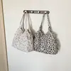 Bolso cruzado casual estilo coreano 2026, bolsa de tela de gran capacidad para el trabajo y los viajes, bolso de mano de lunares vintage para el tiempo libre