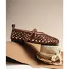 Zapatos de una sola pieza tejidos calados 2026 Verano Nuevos Transpirables Exteriores Moda Retro Correa Planos Romanos Tacón Plano