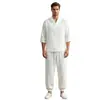 Nueva ropa para hombre transfronteriza estilo chino traje de algodón y lino, conjunto de dos piezas simple holgado retro de manga corta de verano para hombre Hanfu
