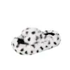 Pantuflas de Leopardo con Suela Gruesa y Doble Correa para Niñas, Uso Exterior, Nuevo Casual de Algodón para el Hogar Otoño/Invierno 2026