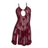 Lingerie Sexy, Sedução, Tule Transparente, Desejo Puro, Decote Profundo, Seios à Mostra, Camisola Quente com Renda e Suspensórios, Não Precisa Tirar Conjunto 6503