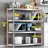 Estante de Almacenamiento de Cocina de Acero Inoxidable Engrosado Estante de Almacenamiento de Múltiples Niveles de Pie Estante de Almacenamiento Estante Organizador Estante para Horno Estante para Microondas