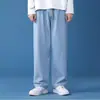 Jeans de Verano para Hombre Finos Sueltos Rectos de Pierna Ancha Estilo Americano Marca de Moda Pantalones de Trabajo Casuales Estilo de Hombre