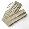 Pantalones Largos de Seda Helada para Hombre de Verano 2026 con Cintura Elástica, Alta Elasticidad, Secado Rápido de Nailon, Delgados de Pierna Recta, Casuales para Hombre