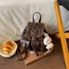 Mochila Feminina Vintage 2026 Novo Modelo de Verão Luxo Leve High-End Estampa de Leopardo Versátil para o Trabalho e Compras com Múltiplos Bolsos