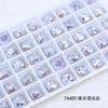 Dongzhou Cristal 10mm Quadrado Gordo Diamante para Arte de Unhas Vidro K9 Diamante Luz Luxo Quadrado Canto Arredondado Diamante Brincos Caixa Bolsa Acessórios para Arte de Unhas