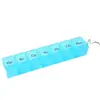 Caja de Pastillas Transparente de Siete Compartimentos para Siete Días Más Vendida de Amazon, Caja de Pastillas Compartimentada Portátil para Cápsulas en Ruso