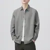 Camisa de hombre estilo japonés de algodón puro, chaqueta de alta gama, manga larga, nueva ropa de trabajo otoño 2026, versátil, talla grande, primavera y otoño