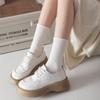 Calcetines Madasox para Mujer de Longitud Media ins Tendencia Negro Deportivos Otoño e Invierno Calcetines Blancos de Pareja Cyber Populares con Zapatos de Cuero para Hombre