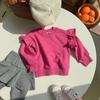 Moletom de Primavera para Meninas Novo Estilo Infantil Estilo Coreano Estampado Tendência Manga Longa Casual Base Moletom Top para Crianças Pequenas