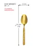 Cuchara de Comedor de Acero Inoxidable 201 Estilo Medio Oriente, Cuchara de Titanio de Alta Gama, Cuchara para Té para Hogar y Hotel, Venta Directa desde la Fábrica de Jieyang