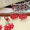 Nuevo para primavera y verano super hada lunares rojos manzana roja llavero colgante para mochila escolar ins regalo para novias pareja estuche para lápices joyería