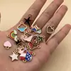 Accesorios para Joyería DIY, Colgantes Pequeños de Aleación Esmaltada, Colgantes de Flor Esmaltada, Colgantes para Marcapáginas, Colgantes para Collares y Pulseras