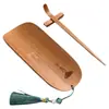 Juego de Té de Bambú Ceremonia del Té Juego de Tres Piezas Esterilla para Té Soporte para Paño de Té Cuchara para Té Pinzas para Té Loto de Té Juego de Té Kung Fu Accesorios para Ceremonia del Té