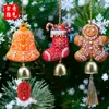 Homem de Gengibre de Natal Sino Pingente Papai Noel Pequeno Enfeite Decoração de Árvore de Natal Pingente de Decoração de Natal