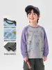 Camiseta Europea Derecha para Niño Otoño Top para Bebé Manga Larga Estilo Primavera Otoño Ropa para Niño Otoño Nuevo Ropa Infantil de Moda