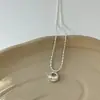 Corrente para Clavícula com Coração de Metal e Franja Estilo Coreano Design de Nicho Luxo Leve Versátil para o Dia a Dia Colar que Preserva a Cor