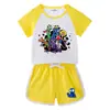 Traje de verano 2023 para niños y niñas, pantalones cortos, camiseta de manga corta, conjunto deportivo informal de dos piezas