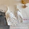 Camisola Floral com Laço Pure Desire Feminina Roupa Exterior Top Slim-fit com Bojo Moda Roupa Íntima Envoltório Longo para o Peito