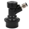Conector de Tampa Carbonatação para Cerveja Artesanal + Conector de Gás-Líquido com Espigão, Conector de Trava de Bola de Entrada de Ar e Saída de Vinho