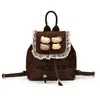 Mini mochila infantil transfronteriza 2026 otoño nuevo estilo coreano mochila de encaje para niña mochila estilo retro universitario