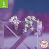 Pendientes de plata de ley 925 bañados en platino con doce constelaciones y diseño de nicho femenino con estrella Mang, estilo europeo y americano, sencillos.