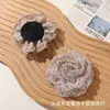 Moda INS estilo coreano borde deshilachado flores de lunares de organza accesorios para pinzas de pelo DIY adornos florales para vestidos