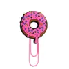 Clipes de Papel Dunkin Donuts Material de Escritório Clipes de Papel Criativos Fofos Alfinetes em Forma de U Marcadores de Página de Desenho Animado em PVC