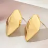 Novos Brincos Geométricos Tridimensionais Simples Estilo Francês Gota d'Água Brilhantes Grossos com Diamantes para Tendência Punk Feminina Venda Quente Transfronteiriça