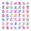 Novos 50 Folhas Adesivos Fofos Coloridos de Cachorro Desenho Animado Gradiente Curativo Arco-Íris Adesivos Decorativos para Garrafa de Água Journal