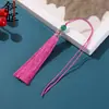 Pingente de Nó Chinês DIY com Borla Vazada em Forma de Grão de Arroz, Marcador de Página Estilo Antigo, Sachê, Acessórios de Decoração para Pen Drive, Atacado do Fabricante