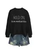 Espere um Pouco Deixe-me Pensar Demais Sudadora Feminina Casual Versátil Confortável para Outono e Inverno Amazon Ebay Independente