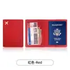 Mercancía spot transfronteriza cuero PU grueso puede personalizar LOGOTIPO porta pasaporte bolsa de pasaporte estampado en caliente libro de pasaporte de avión cubierta protectora