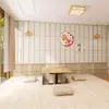 Papel Pintado para Sala de Té Tatami Estilo Japonés Papel Pintado de Asesinato en Serie Madera Maciza de Imitación 3D Recubrimiento de Pared para Habitación Privada Bistro Restaurante de Sushi