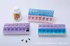 Pastillero Semanal, Pastillero de Siete Días con 14 Compartimentos de Doble Fila, Pastillero de 14 Compartimentos de Dos Colores, Tapa Independiente, Plástico Médico de Grado Médico