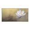Pintura a Óleo Pura Feita à Mão para Parede de Fundo de Sofá na Sala de Estar, Pintura Decorativa Zen de Lótus para Cabeceira de Quarto Moderno Minimalista
