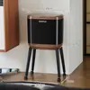 Lixeira de Cozinha Doméstica 2025 Nova de Grande Capacidade com Tampa Estilo Alto Sem Dobrar Balde Sanitário Removível