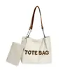 Bolso de hombro transfronterizo nuevo de gran capacidad para mujer, bolso de mano de pana moderno y versátil con estampado de leopardo y diseño de letras, adecuado para el trabajo