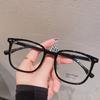 Gafas de miopía de estilo coreano para mujer, modernas, con montura grande, estilo cibernético, planas, estilo TikTok, TR, antiazul, 2101