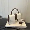 Comercio exterior estampado de letras color block para ir al trabajo 2026 nuevo bolso de mano bolso cruzado, nuevo bolso de hombro simple versátil de moda para mujer