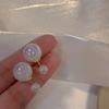 Nuevos pendientes de plata S925 con aguja de perla, exquisitos y ligeros, de lujo, de alta calidad, elegantes, súper hadas, que combinan con todo, pequeños pendientes de dos piezas para mujer