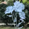 Flores de Amapola Artificiales de Venta Caliente Transfronterizas, Flores de Malla de Alambre, Accesorios de Decoración para Escenas Exteriores, Flores Artificiales de Malla de Alambre para Decoración de Bodas