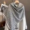 2023 estilo coreano novo formato de costas moda cachecol de cashmere feminino inverno quente quente quente xale cachecol de estudante