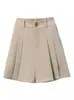 Moda de otoño para mujer talla grande, nuevo estilo, pantalones cortos ajustados elegantes y adelgazantes para mujeres con un poco de sobrepeso, de cintura alta, pierna ancha, corte holgado, adecuados para usar como prenda exterior, shorts de cinco puntos estilo traje